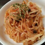 栄養満点☆旨し〜！「トマトクリームパスタ」